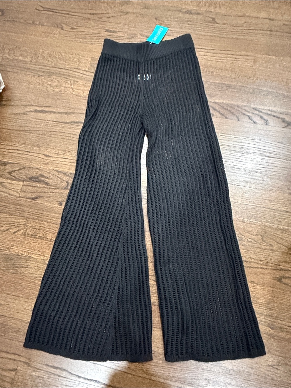 BNWT Black Knit Wide-Leg Pants